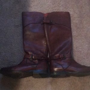 Cherry wood Frye Tall boots